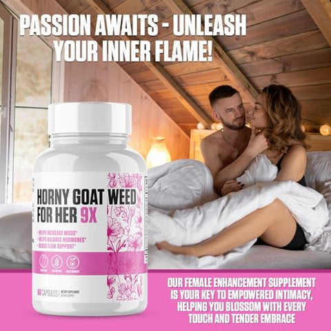 EPN Supplements - Libido Booster for Women | Horny Goat Weed For Her 9X | Auxilia Saúde Feminina, Humor, Energia, Fluxo Sanguíneo | Raiz de Maca, Longjack 7 Mais Ingredientes Poderosos em Doses Ultra | 3º
