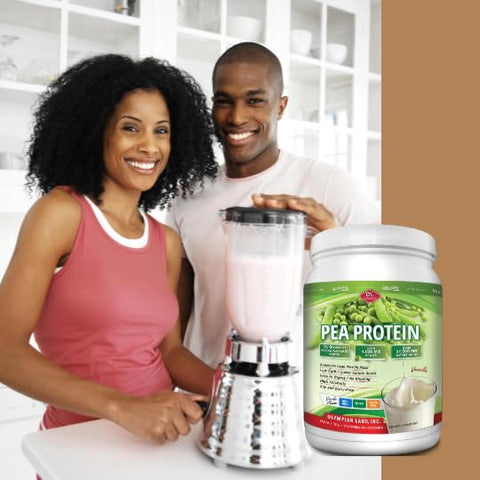 Proteína de Ervilha em Pó Vegana, Sem Sabor – 25g de Proteína, Baixo Carboidrato Líquido, Sem Glúten, Sem Lactose, Sem Açúcar Adicionado, Sem Soja, Kosher, Não-OGM, 2 Libras - Olympian Labs