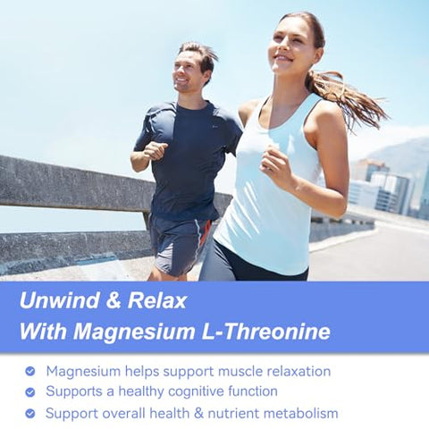 EAZGOO - Suplemento de Magnésio L-Treonina, Mineral Magnésio, 1900mg, 240 Cápsulas