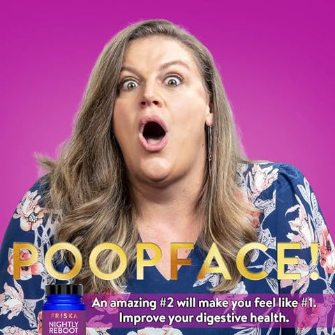 FR!SKA - FRISKA Nightly Reboot – Suplemento Enzimático e Probiótico para Melhor Digestão e Sono – Apoia a Saúde Intestinal para Homens e Mulheres – Melatonina, Camomila, 90 Cápsulas