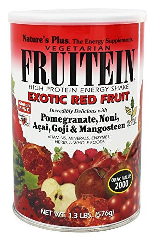 Natures Plus - Nature’s Plus – Fruitein Exotic Red Fruit, 590g em Pó: Energize sua saúde com este delicioso suplemento de frutas vermelhas