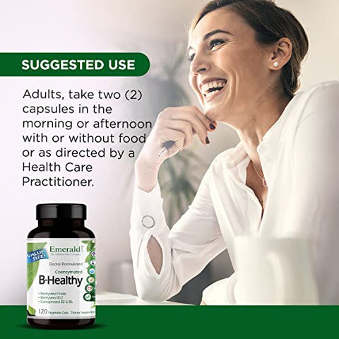 B-Healthy – Complexo de Vitaminas B Vegano – inclui Ácido Fólico Metilado - EMERALD LABS