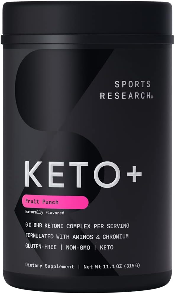 Keto Plus Exogenous Ketones com goBHB – 30 Porções | Pó de Eletrólitos Keto para Hidratação, Energia, Foco | 30 Serviços | Pó de Eletrólitos Keto para Hidratação, Energia, Foco - Sports Research