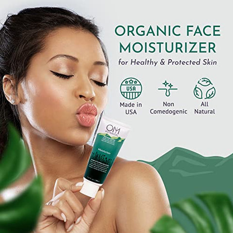 OM Botanical - Hidratante Diário Orgânico à Base de Plantas para Mulheres e Homens | Loção Facial e Corporal Amiga do Microbioma | Skincare Facial Natural, Vegano, Equilibrado em pH, Não Oleoso | Creme Diurno Ayurvédico