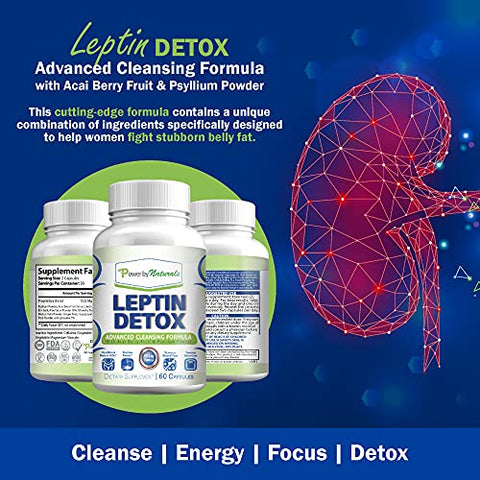 Leptin Detox Cleanse – Limpeza Natural do Intestino para Redução de Peso - Power By Naturals