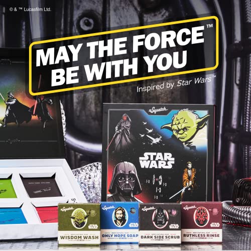 Coleção de Sabonetes Star Wars Episódio 1 com Caixa de Colecionador – Kit de 4 Sabonetes Naturais para Homens e Sabonete Star Wars para Homens - Dr. Squatch