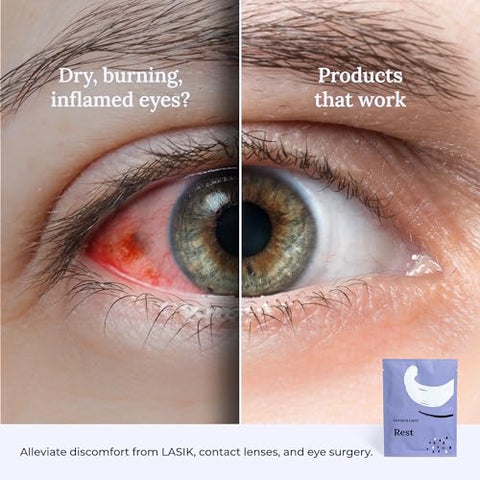 CorneaCare - Rest: Compressa Autoaquecedora para os Olhos | Máscara Aquecida para Alívio Rápido dos Olhos Secos | Sem Necessidade de Micro-ondas | Produtos para Tratamento dos Olhos Secos | 30 Unidades | FSA