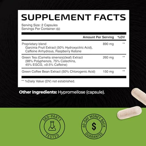 Nobi Nutrition - Gummies Queimadores de Gordura e Comprimidos de Chá Verde para Perda de Peso | Suporte Completo para Perda de Peso com Café Verde | Marca: Fat Burn