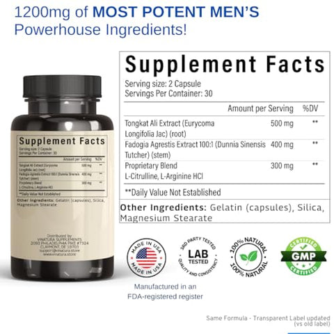 VINATURA - Tongkat Ali: Potente Afrodisíaco Natural – Aumente sua Vitalidade e Energia