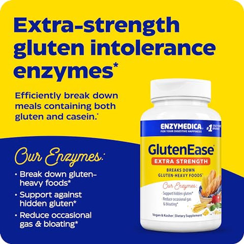 Enzimas Digestivas de Máxima Potência, Suporte ao Glúten – Extra Forte - Enzymedica
