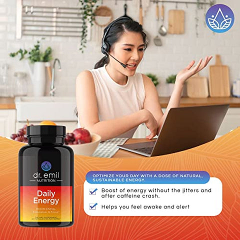 Suplemento Diário de Energia Sem Açúcar com 160mg de Cafeína por Porção – Estimulante Energético - DR. EMIL NUTRITION
