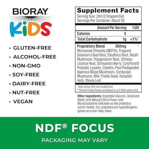 Kids NDF Focus Citrus – 60ml – Suporte à Função Cognitiva, Aumenta a Clareza – BIORAY - BIORAY