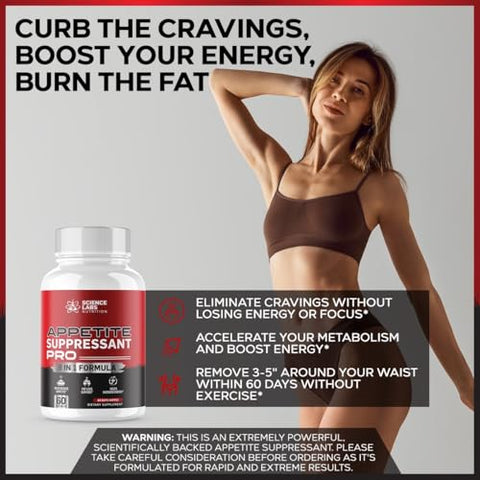 EPN Supplements - Science Labs | Pílulas de Emagrecimento Supressoras de Apetite #1 para Mulheres | Perda de Peso | 60 cápsulas | Marca Science Labs