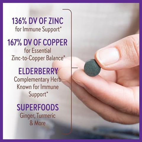 New Chapter - Novo Capítulo Suplemento de Zinco, Complexo de Zinco Fermentado, Diário para Suporte Imunológico e Saúde da Pele, Ingredientes Não-OGM, Fácil de Engolir