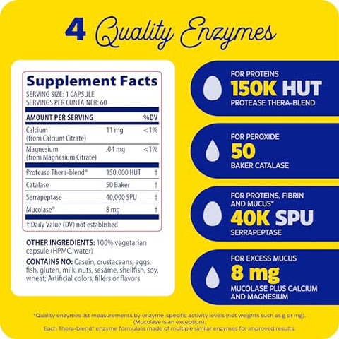 Enzyme Defense – Fórmula Especializada de Enzimas para Suporte ao Sistema Imunológico, Vegano, Kosher, 180 Cápsulas (180 Porções) - Enzymedica