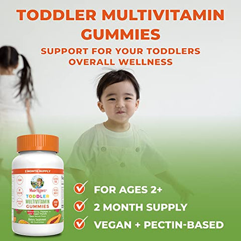 MaryRuth Organics - MaryRuth’s Gomas de Vitaminas Sem Açúcar para Crianças de 2 Anos | Suprimento de 2 Meses | Multivitamínico com Vitamina C, D3, Zinco | 1 Goma por Dia | Vitaminas para Crianças | Sem Açúcar | Vegano | Não OGM