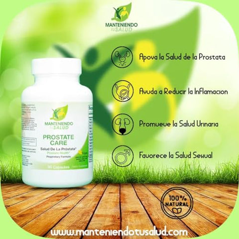 Manteniendo Tu Salud - Cuidados com a Próstata, Suporte para a Próstata, 60 Cápsulas – Marca Prostate Care