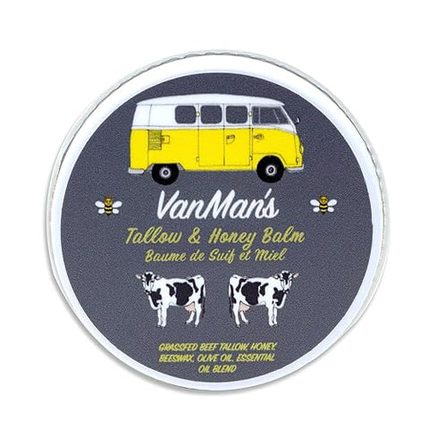 The VanMan Company - Bálsamo de Mel Vanman (60 ml) – Sebo de Gado Alimentado com Grama