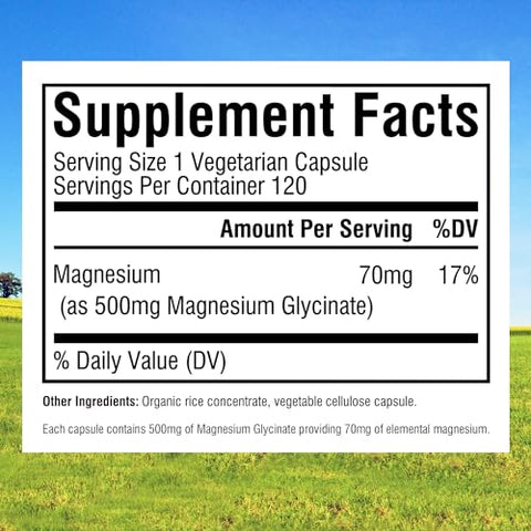 Magnesium Glycinate 500mg – Suplemento de Magnésio de Alta Absorção, Não-OGM - Innate Vitality