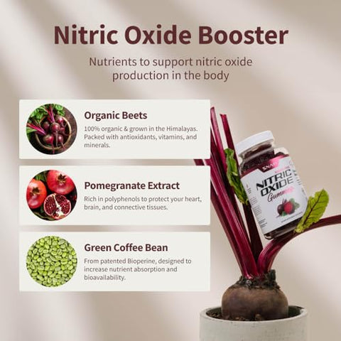 Gomas de Beterraba Sem Açúcar – Saúde do Coração, Energia, Circulação – Mastigáveis de Beterraba, Impulsionador de Óxido Nítrico de Beterraba – 60 Gomas - Snap Supplements