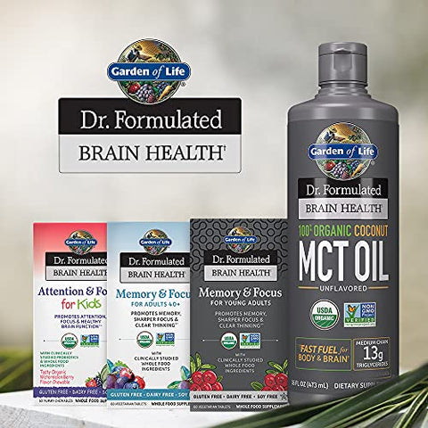 Dr. Formulated Saúde Cerebral Orgânica Memória – Fórmula Avançada 60 Cápsulas - Garden of Life