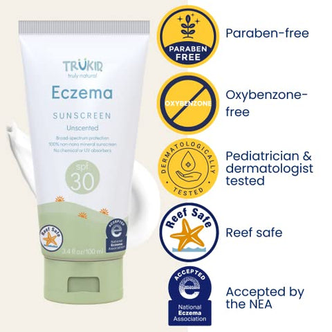 Protetor Solar Diário TruKid Eczema SPF 30 – Crianças | Proteção Solar para Pele Sensível | 30g