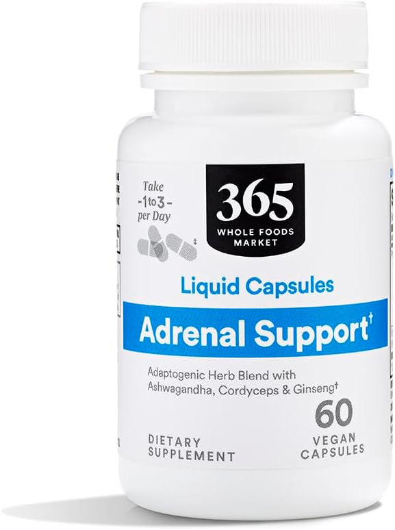 Suporte Adrenal, 60 cápsulas – Energize seu corpo com qualidade e naturalidade - 365 by Whole Foods Market