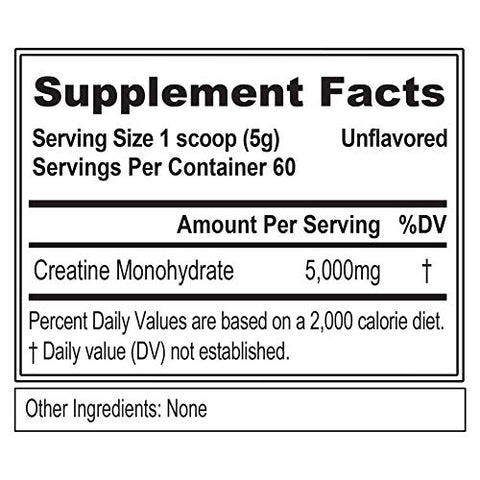 Pure Creatine Monohydrate Powder 5000mg – Bebida de Recuperação Pré e Pós-Treino para Aumento de Massa Muscular e Desempenho Atlético - Evlution