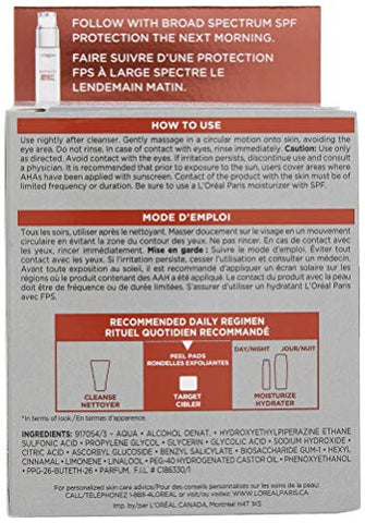 L'Oreal Paris - L’Oréal Paris Revitalift Bright Reveal Pads com Ácido Glicólico, Reduz Rugas – 50g