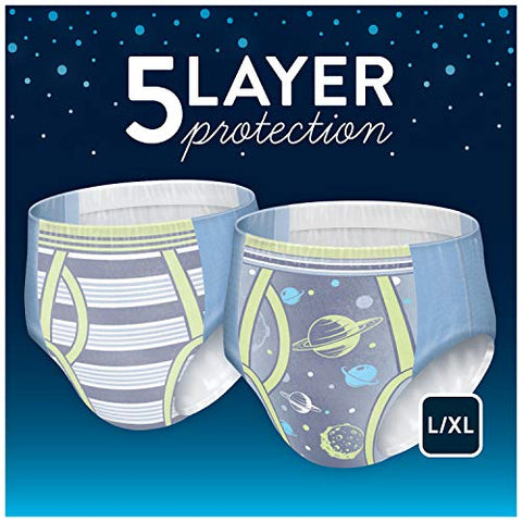 Cueca Noturna para Meninos, L-XL, 11 Unidades – Embalagem Pode Variar - GoodNites