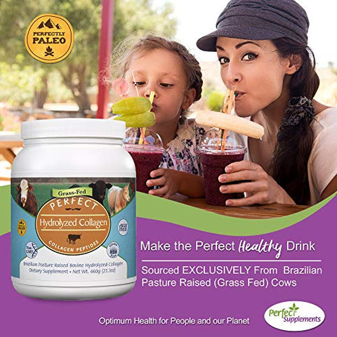 Pó de Colágeno Hidrolisado Perfeito – 660g – Colágeno Natural – Criado em Pasto Brasileiro – Promove Pele Saudável – Kit com 2 - Perfect Supplements