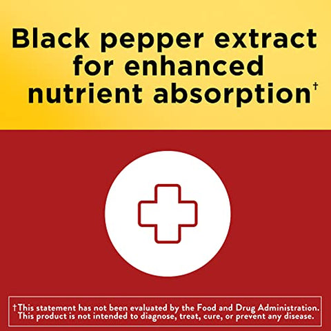 CoQ10 100mg com Extrato de Pimenta Preta para Melhor Absorção de Nutrientes, Suplemento Dietético para Apoio à Saúde Cardíaca, 30 Softgels, Fornecimento de 30 Dias - Nature Made