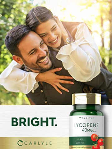 Lycopene 40mg | 120 Softgels | Carotenoide Natural | Não-OGM | Marca Carlyle - Carlyle