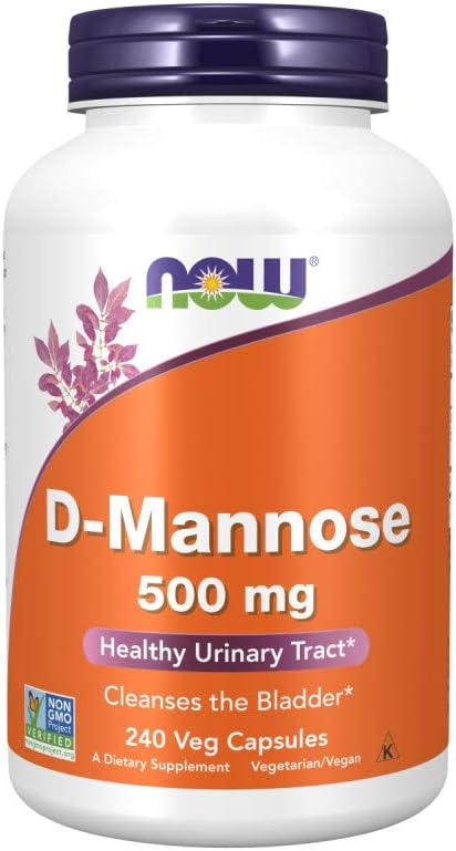 NOW - Now Foods D-mannose 500 mg – 240 Cápsulas Vegetais | Comprar Online | Saúde e Bem-estar