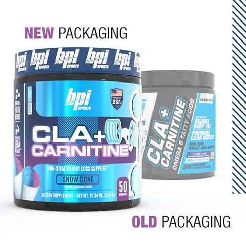 CLA Carnitine – Ácido Linoleico Conjugado – Fórmula para Perda de Peso – Metabolismo, Desempenho, Massa Magra – Livre de Cafeína – Para Homens - BPI Sports