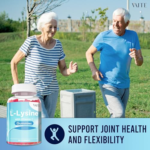 VAITE - Gomas de L-Lisina com Vitamina C – Saúde dos Tecidos para Adultos – Marca: Vitamins