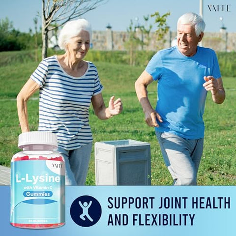 VAITE - Gomas de L-Lisina com Vitamina C – Saúde dos Tecidos para Adultos – Marca: Vitamins