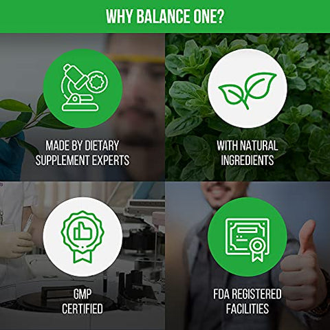 Balance ONE - Liver One Supplements – 10 Ingredientes Naturais – Cardo Mariano, Molibdênio, Dente-de-leão, Alcachofra – Vegano, Não-OGM – Fornecimento de 30 Dias