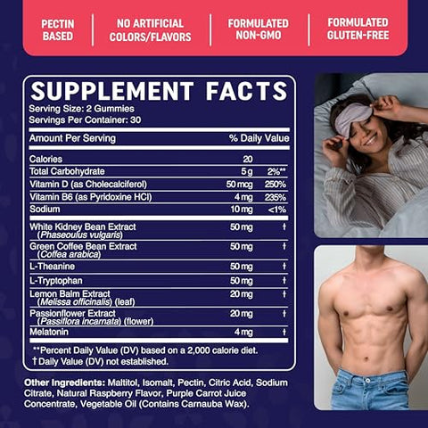 MAV NUTRITION - Queimador de Gordura Noturno em Gomas sem Açúcar para Dormir