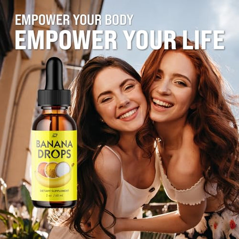 Indelo - Banana Drops – Fórmula Líquida de Suporte Sanguíneo, Suplemento Líquido 100% Natural para a Saúde, Fórmula Extra Forte Oficial Banana Drops, Avaliações BananaDrops (Pacote com 5)