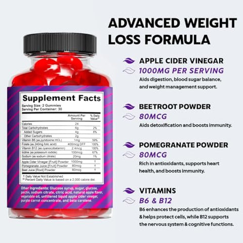 Desi Buy - Keto ACV Gummies – Fórmula Avançada para Perda de Peso (1000mg por Porção) – Suporta Digestão, Metabolismo e Desintoxicação – Marca Keto ACV
