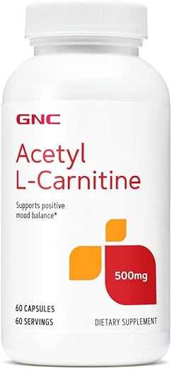 Acetyl-L-Carnitine 500mg | Equilíbrio de Humor Positivo | 60 Cápsulas - GNC