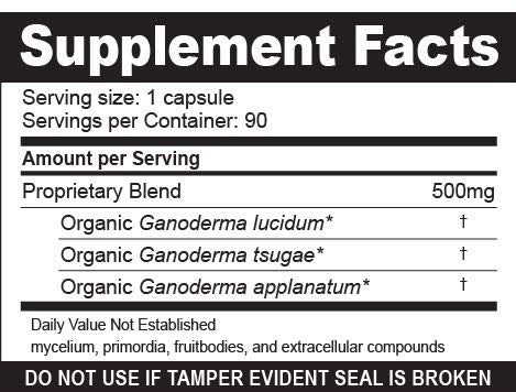 Aloha Medicinals - Gano Ultra: Suplemento Orgânico de Cogumelo Certificado, Saúde Natural, Embalagem com 2, 90 Cápsulas Cada