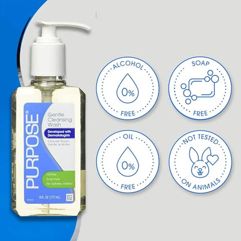 Senhorita - Puropse Gentle Cleansing Wash 6 oz (Pack of 3) – Limpador Suave de Pele 180 ml (Pacote com 3)