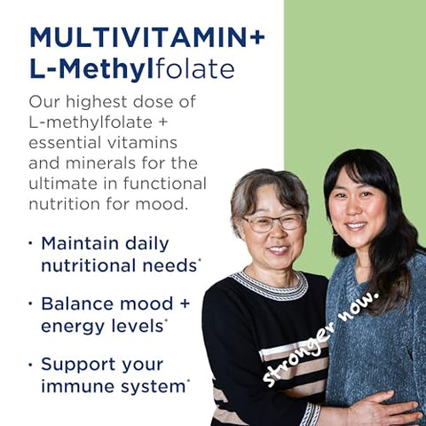Multivitamínico L-Methyfolate 15mg – Suplemento Diário de L-Methylfolate para Saúde Cerebral e Energia – com Vitamina D3, Vitamina C, Vitamina B – Marca MethylPro - MethylPro
