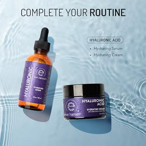 Soro Facial Eve Hansen Ácido Hialurônico (60 ml) | Hidratante com Vitamina C E, Preenchedor de Rugas, Hidratante e Preenchedor Natural | Cruelty Free, Vegano – Soro Anti-Envelhecimento