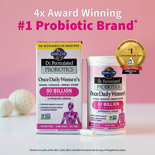 Multivitamínico Orgânico para Mulheres com Probióticos para Saúde Digestiva, Vaginal e Imunológica, 50 Bilhões UFC 16 Cepas, 120 Comprimidos 30 Cápsulas - Garden of Life