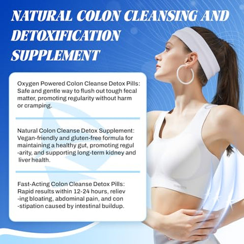 HAIION - 15 Dias de Limpeza Intestinal, Cápsulas Dissolventes para Limpeza Intestinal de 15 Dias, Limpeza Natural para Emagrecimento, Limpeza Intestinal para Homens e Mulheres, Suporte à Limpeza