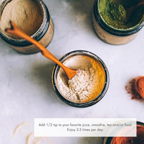 Anima Mundi Apothecary - Anima Mundi Ashwagandha em Pó – Raiz de Ashwagandha Orgânica da Índia – Conhecida como Ginseng Indiano – Suplemento Herbal Calmante – Adicione ao Chá – 100g