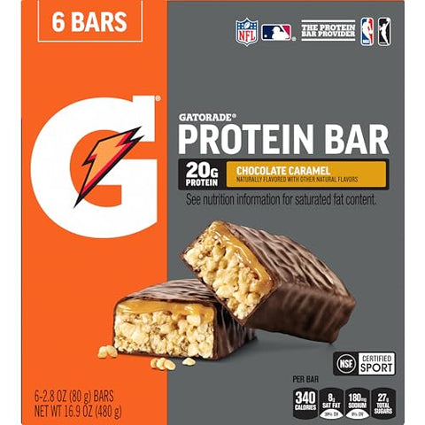 Barra de Proteína GYCO Whey, Chocolate Caramelo, 20g de Proteína, 6 Unidades. A barra de proteína utilizada pela NFL, NBA e MLB agora está disponível para você